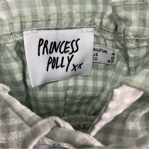 Princess Polly KORINA MINI DRESS GINGHAM GREEN - Picture 6 of 13